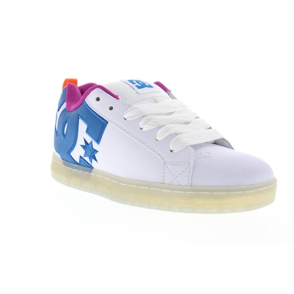 Dc Court Graffik Se White Black Cyan Mens Athletic Skate Shoes Overstock 30507073 Dc men's court graffik 300529 xwrk skateboard shoes. overstock com