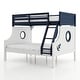 preview thumbnail 21 of 21, Furniture of America Luza 2-Piece Solid Wood Twin over Full Captain's Boat Bunk Bed and Chest Kids Bedroom Set