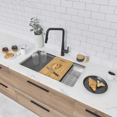 Versa33 Undermount 33" Single Bowl Stainless Steel Kitchen Sink - 33" x 19" x 10"