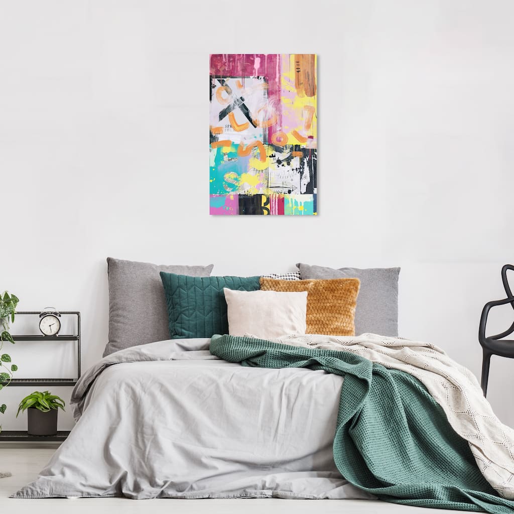 Wynwood Studio Canvas Abstract When hope paints Pink Modern & Contemporary Wall Art Canvas Print