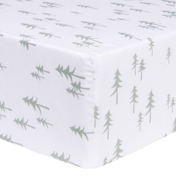 slide 2 of 7, Pine Trees Fitted Crib Sheet Woodland