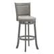 preview thumbnail 17 of 49, Verona Panel Back Linen Swivel 29-inch High Back Bar Stool by iNSPIRE Q Classic Antique Grey-Grey