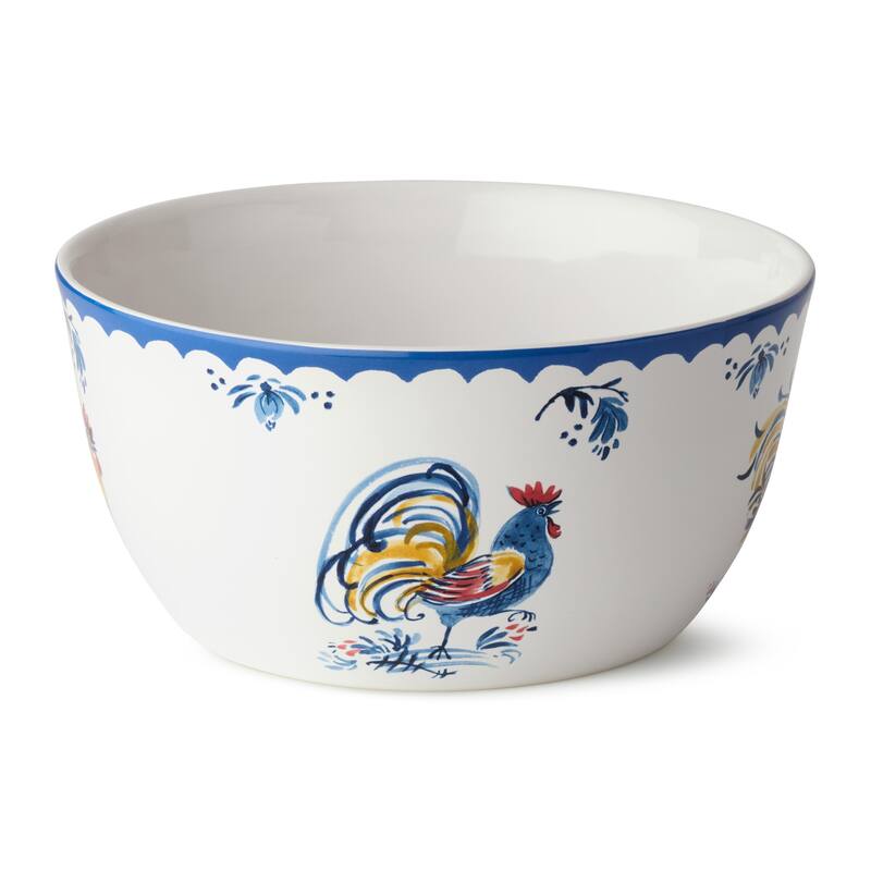 Certified International French Rooster 198 oz. Deep Bowl - 11.00"L x 11.00"W x 5.50"H