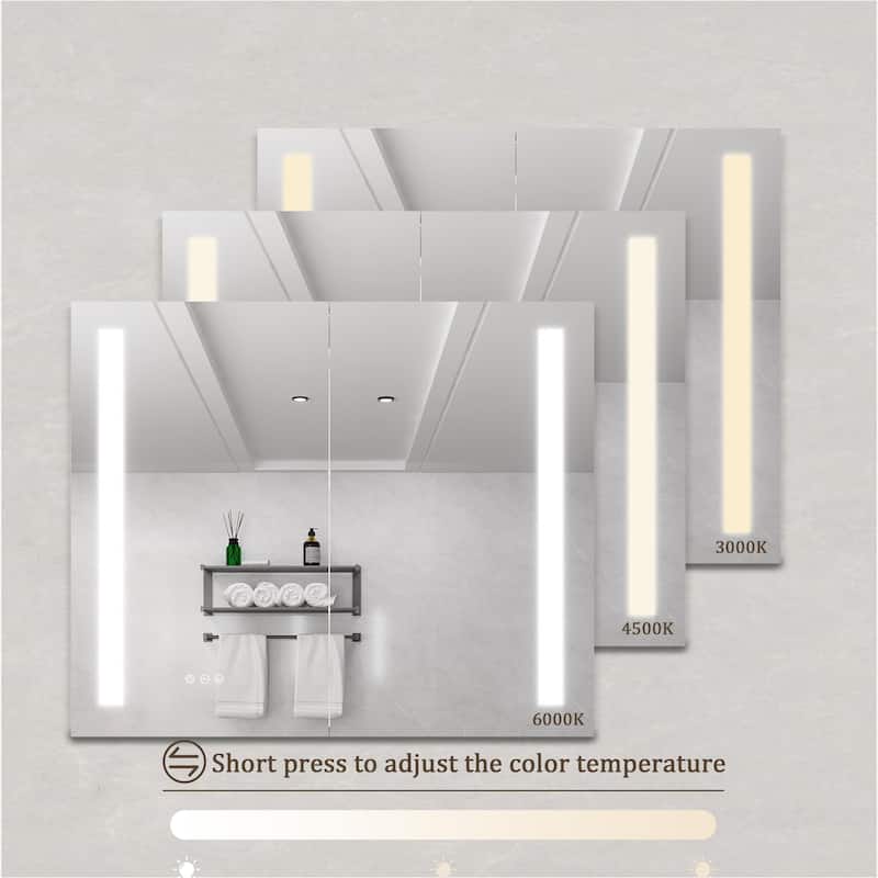 36" Surface Mount Aluminum Medicine with Double Door, Mirror