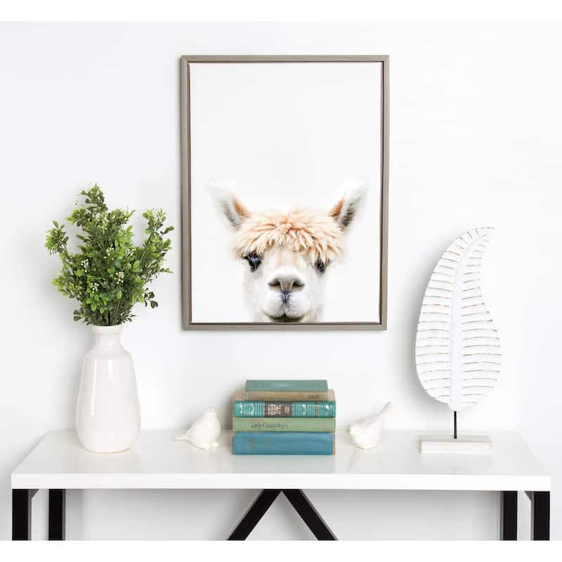 Kate and Laurel Sylvie Bangs Framed Canvas by Amy Peterson