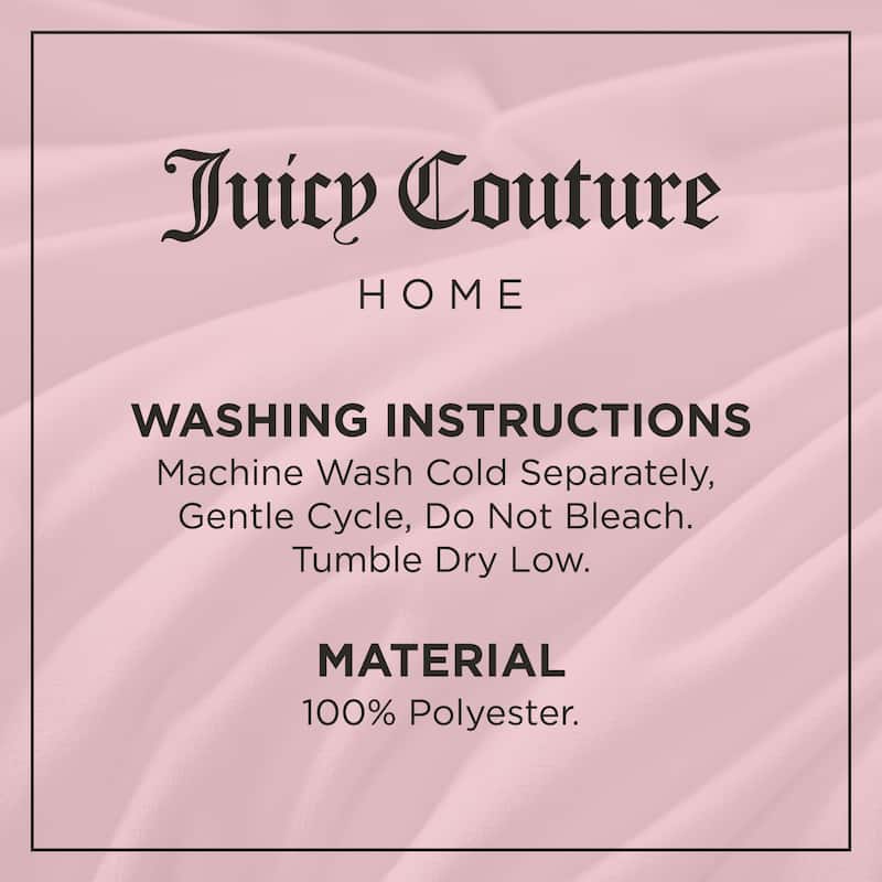 Juicy Couture Kiss Pleat Micromink Plush Comforter Sets