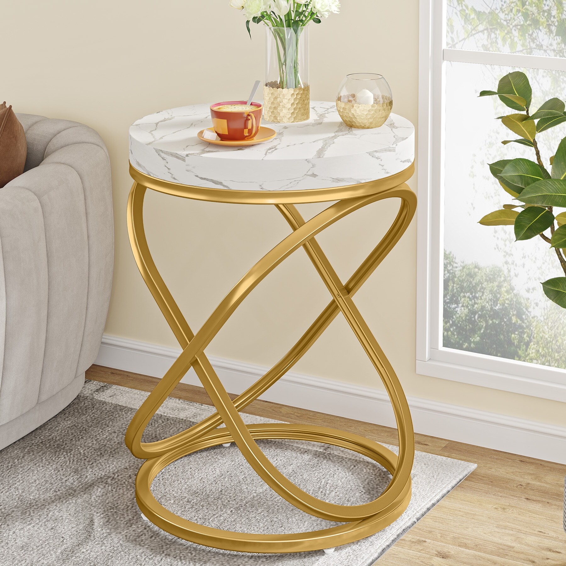 Mid century modern hotsell round end table
