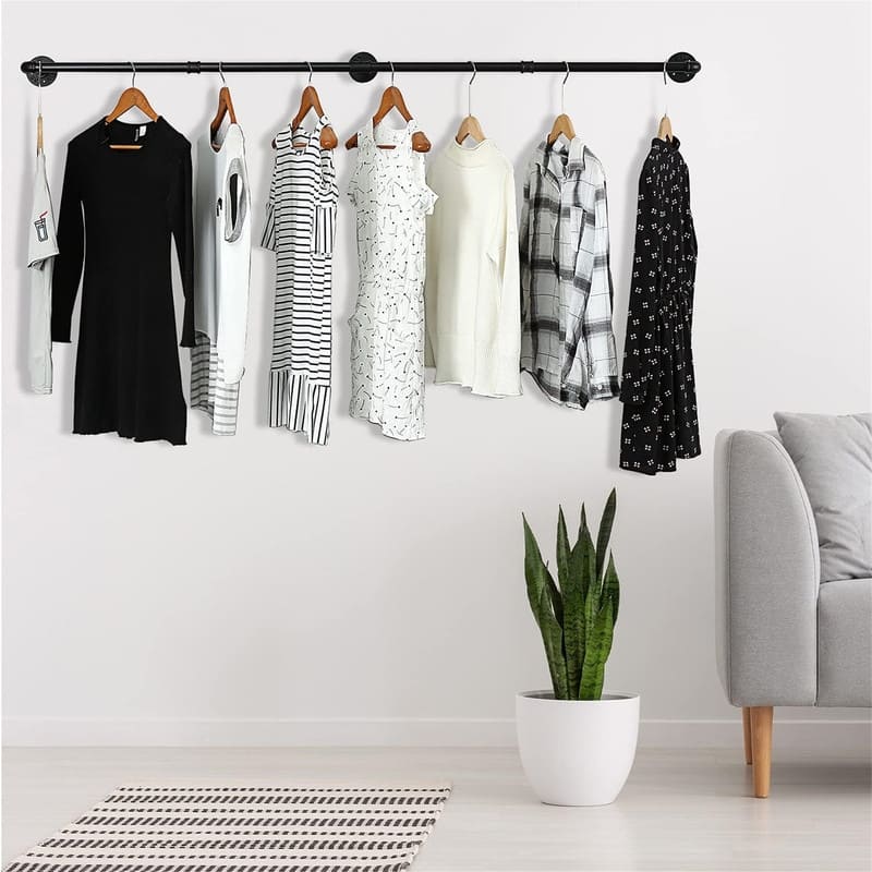 72inch Gold Wall Mounted Clothes Rack