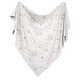 preview thumbnail 2 of 3, Star and Moon Collection Girl Baby Swaddle Receiving Blanket - Blush Pink, Gold, and Grey Celestial