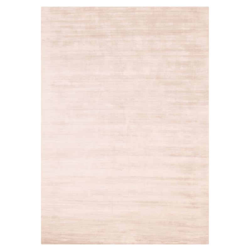 ECARPETGALLERY Hand Loomed Shimmer Ivory Viscose Rug - 6'7 x 9'5