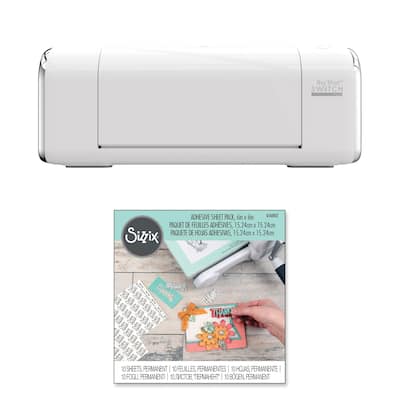 Sizzix Big Shot Switch Plus Starter Kit (White) with Adhesive Sheets