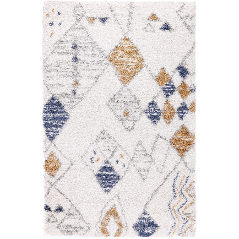 Noori Rug Lux Nolan Geometric 2-inch Thick Shag Rug