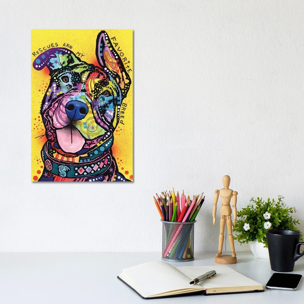 iCanvas "Rescues Are My Favorite Breed" by Dean Russo Canvas Print