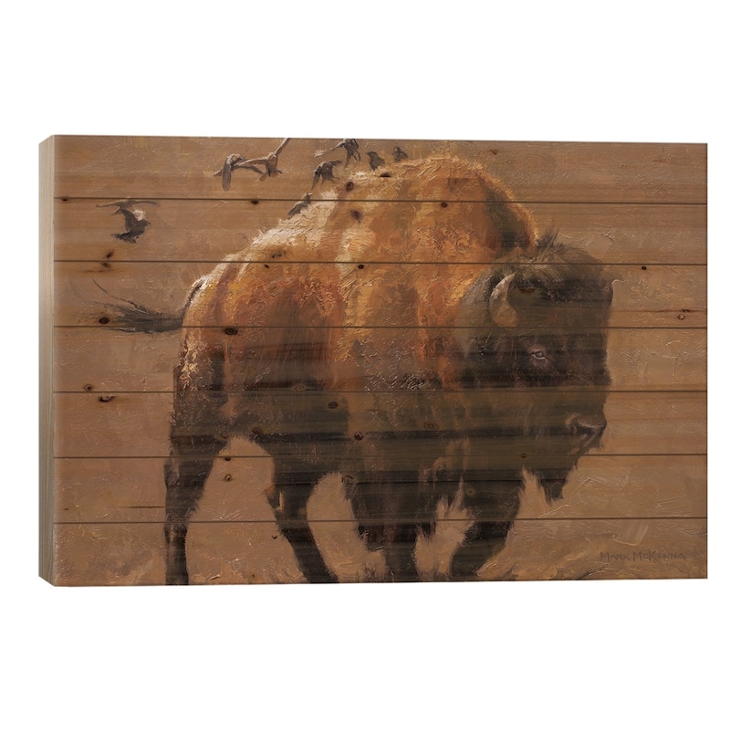 Buffalo Express Print On Wood by Mark McKenna - Multi-Color - 26x40x1.5