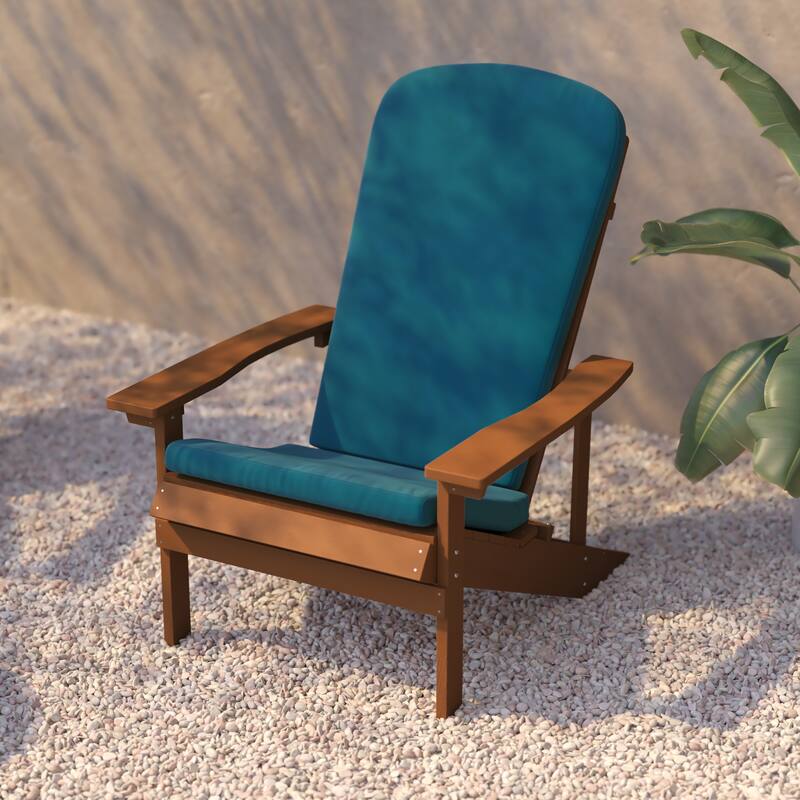 Indoor/Outdoor Adirondack Chairs with Cushions - Set of 2