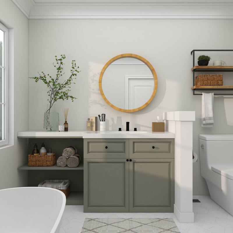 Brown Contemporary Wall Mirror