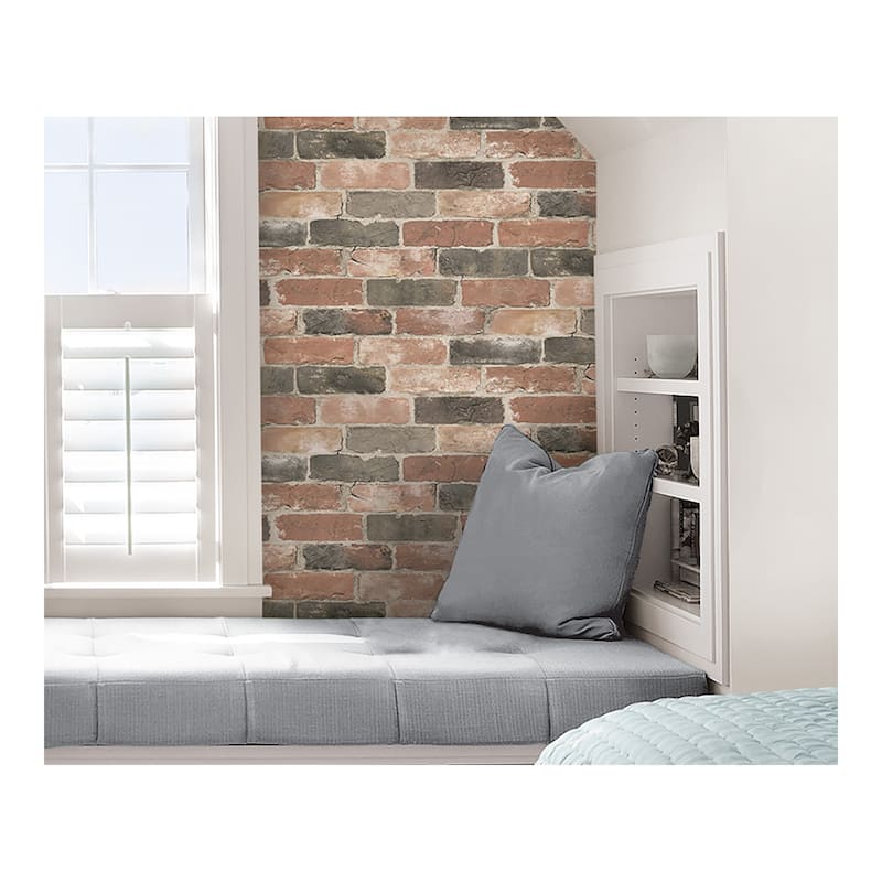 NuWallpaper Newport Reclaimed Brick Peel & Stick Wallpaper - 216in x 20.5in x 0.025in