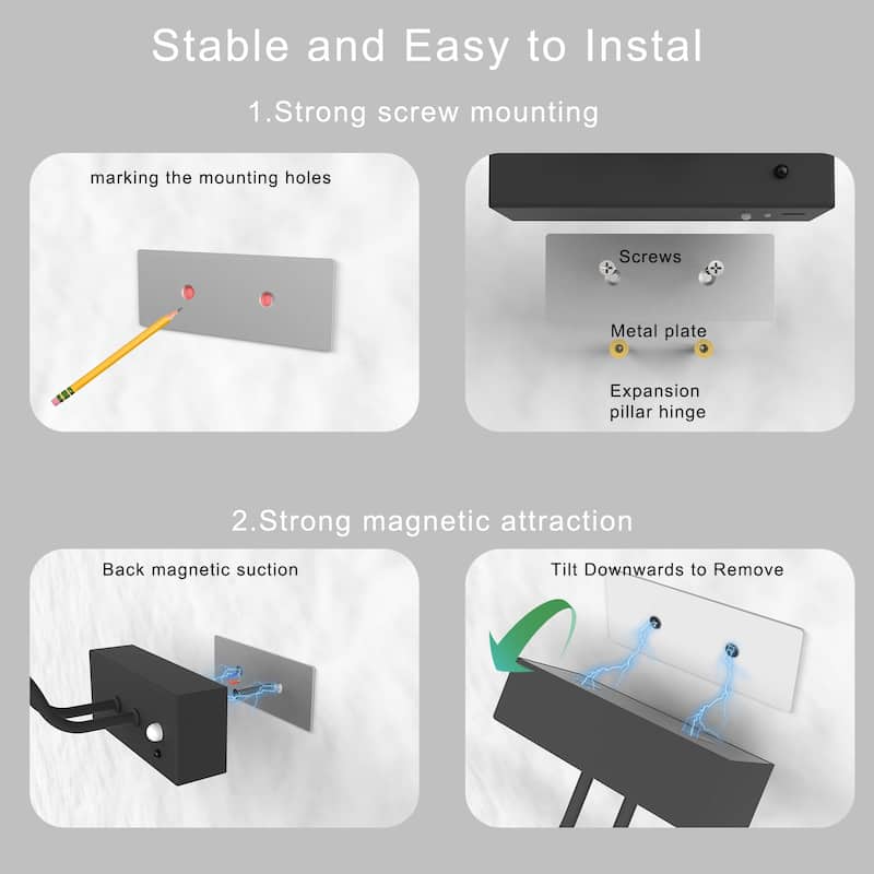 Modern 16'' Wireless Battery Operated Dimmable Picture Light with Remote Control and Adjustable Arm