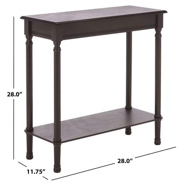 dimension image slide 2 of 8, SAFAVIEH Tinsley 28-Inch Rectangular Wood Console Table, Transitional - 28" W x 12" D x 28" H