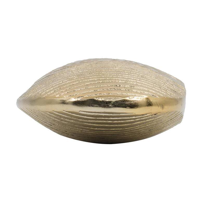 7" Gold Aluminum Oval Disc Table Vase - 12.80