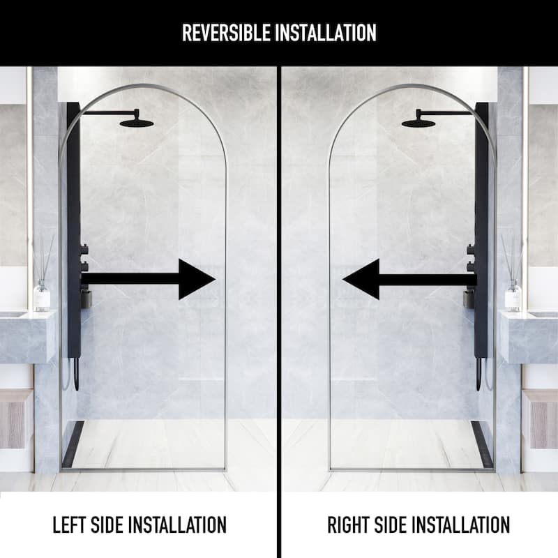 VIGO Arden 34" W x 78" H Framed Fixed Shower Screen