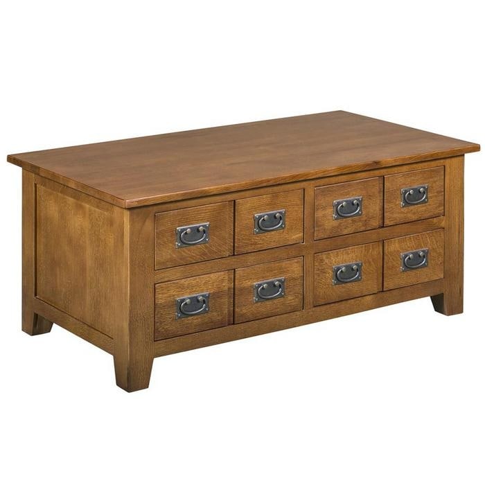 Mission 8 Drawer Coffee Table