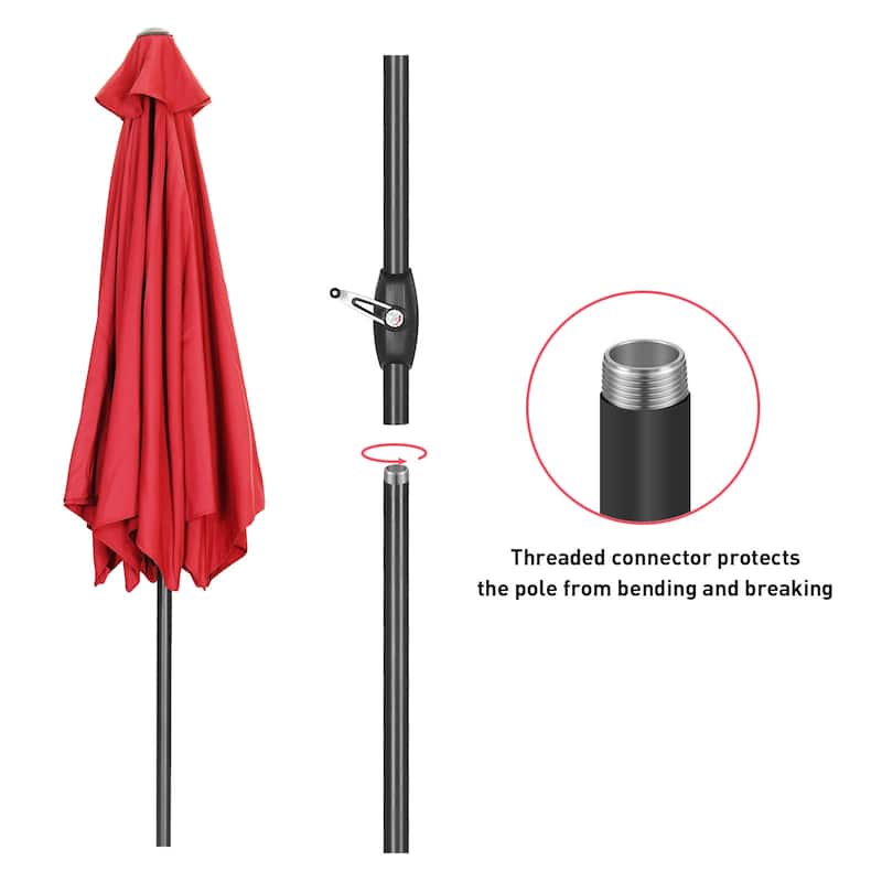 Ainfox 9ft Outdoor Patio Umbrella Without Base for Garden, Patio, Swimming Pool