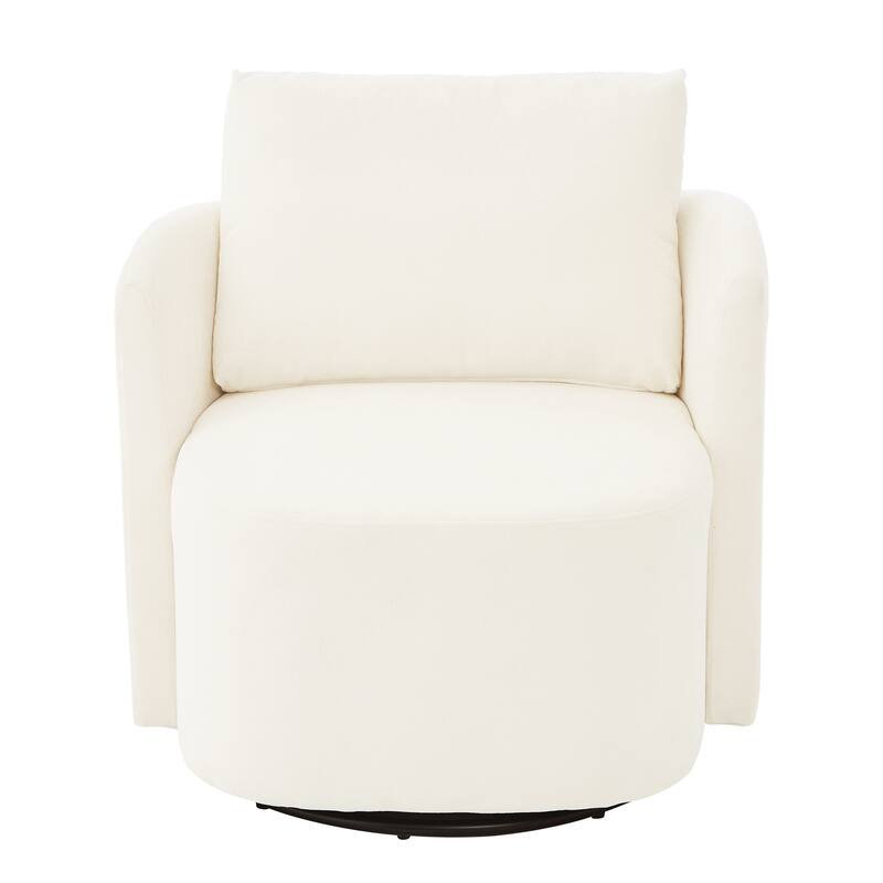 Armchair Barrel Chair with Cushioned Backrest and Soft Armrests, Swivel Chair Accent Chair Lounge Chair