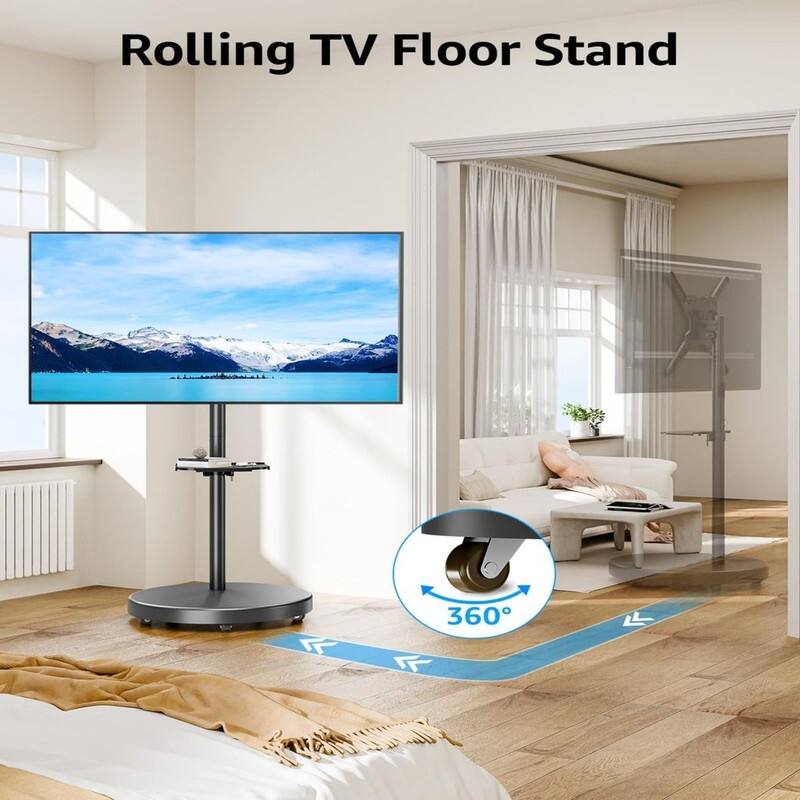 Rolling Mobile TV Cart