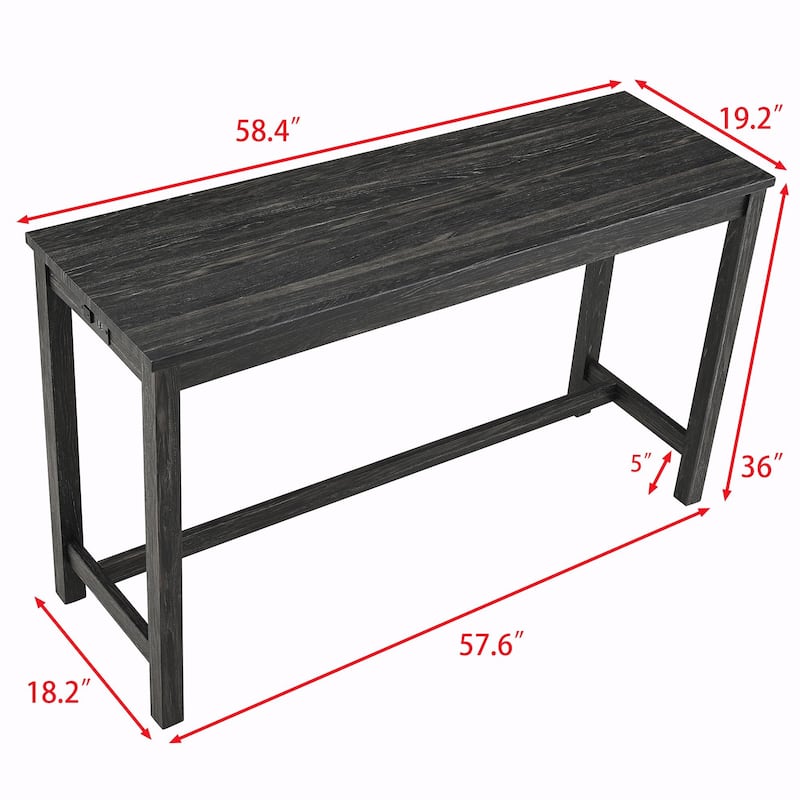 4-Piece Bar Table and Chairs Set, Dining Table Set