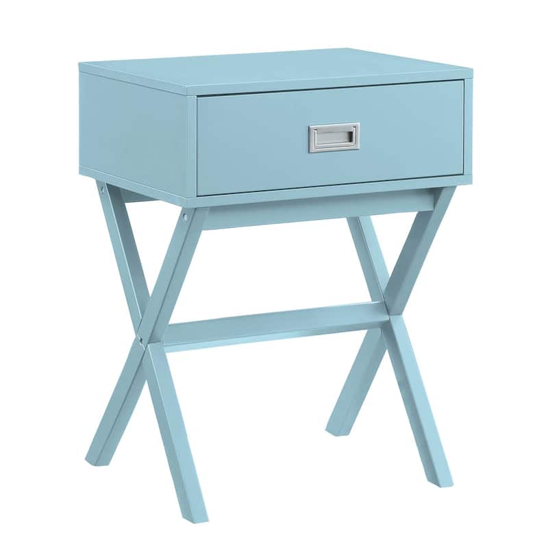 End Table with Large Trunk Drawer and Smooth Surface Top, Modern Side Table for Concealed Living Room or Bedroom Essentials