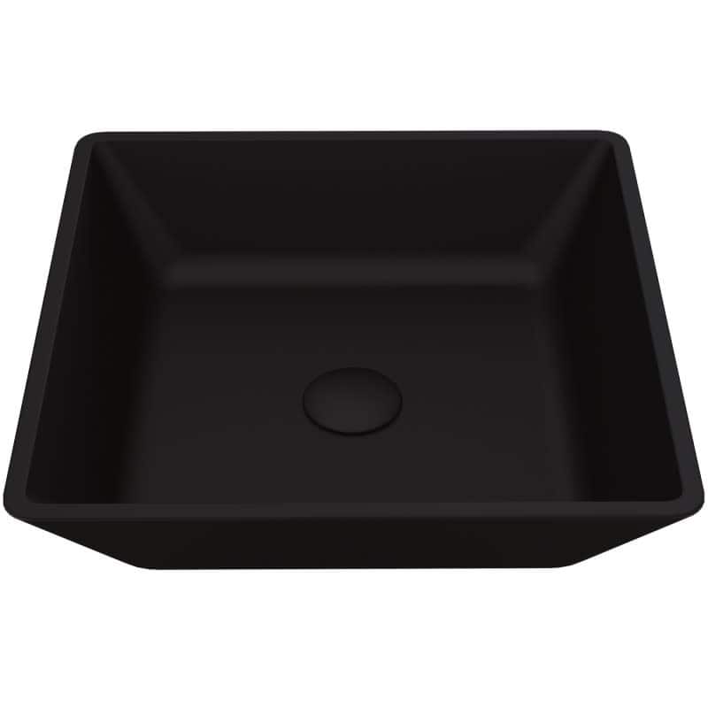 Vigo Roma 15-3/4" Square Glass Vessel Bathroom Sink