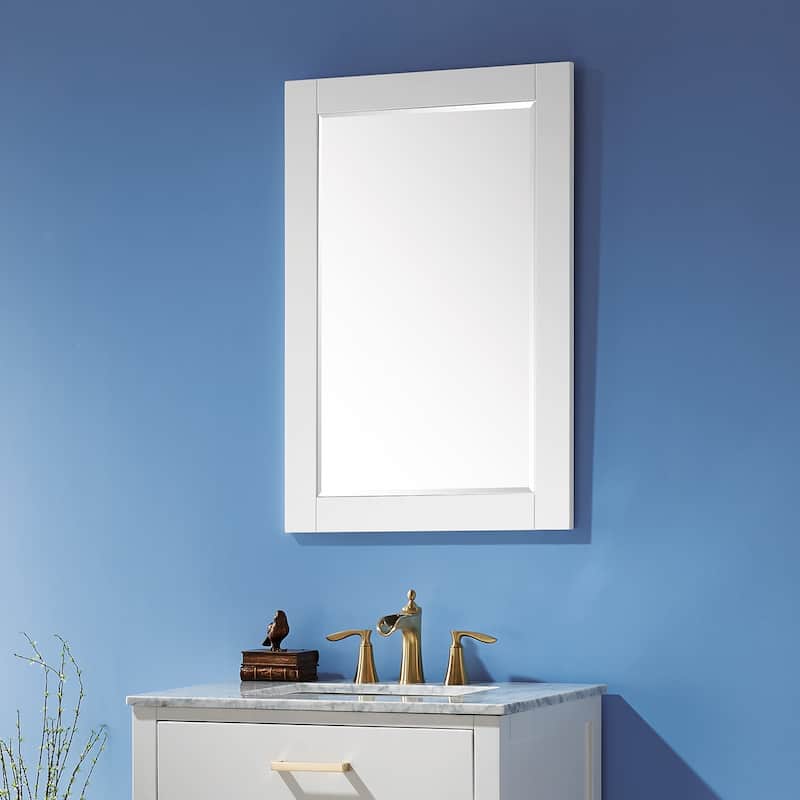 Altair Ivy Rectangular Bathroom Wood Framed Wall Mirror