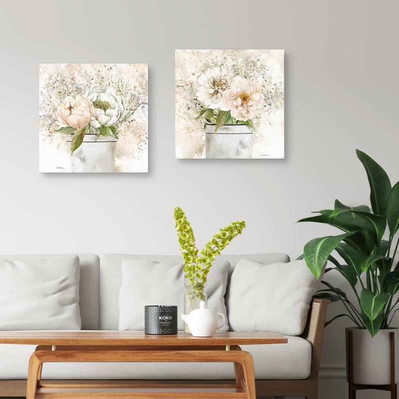 Charming Bouquet 1, Charming Bouquet 2 by Carol Robinson Canvas Art Prints