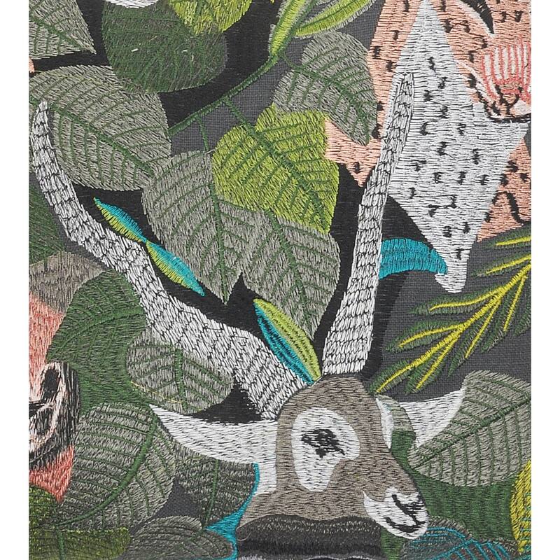 Sevita Jungle Scene Multicolored Throw Pillow