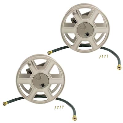 Suncast SWA100 100 Ft. Wall Mount Garden/Yard Hose Reel Side Winder (2 Pack) - 5