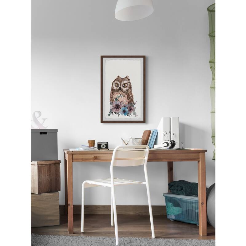 Owl Wall Art Framed Print - Medieval Majesty Canvas Painting for Home Decor - 24x36 Inch