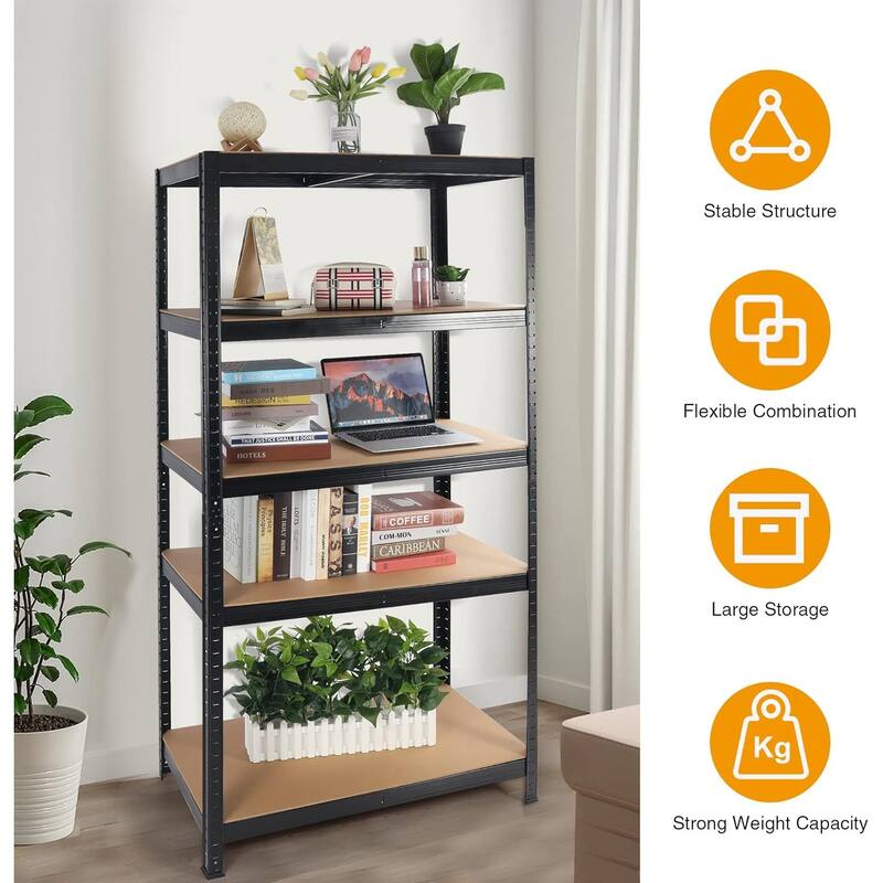 Anmytek Heavy Duty Adjustable Storage Shelf Metal Frame Garage Pantry Kitchen Shelving Unit