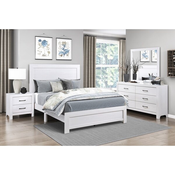 White nightstand black hardware discount