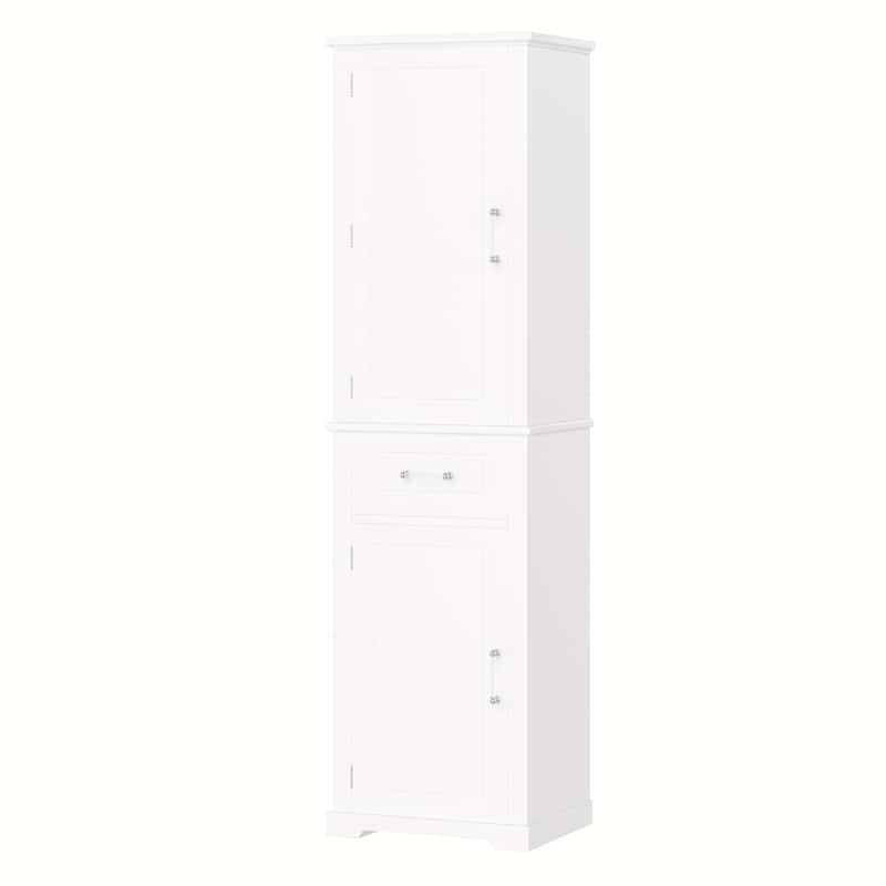 Tall Freestanding Bathroom Storage Cabinet, Two Door Sizes with Adjustable Shelf