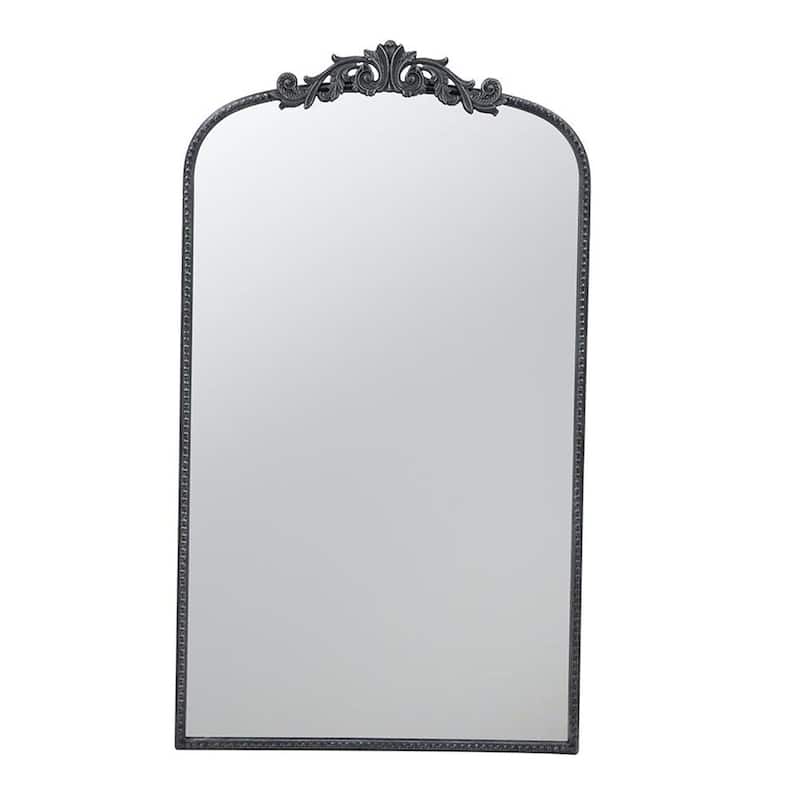 HomeRoots 42" Black Arch Iron Framed Accent Mirror - 24' X '41.7' X '1.5