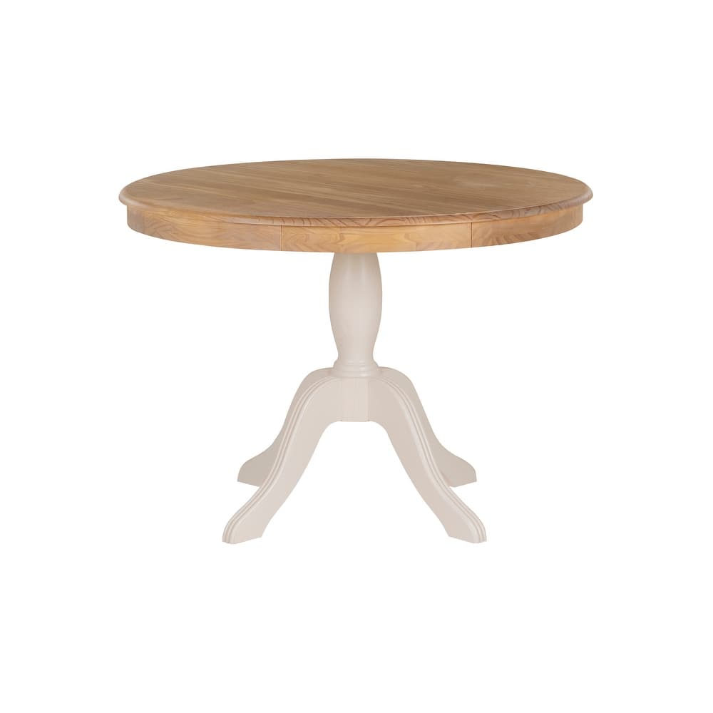 Linon Josie Round Solid Wood Pedestal Table