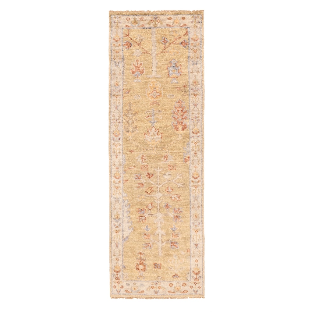 ECARPETGALLERY Hand-knotted Jules Serapi Khaki Wool Rug - 2'7 x 8'0