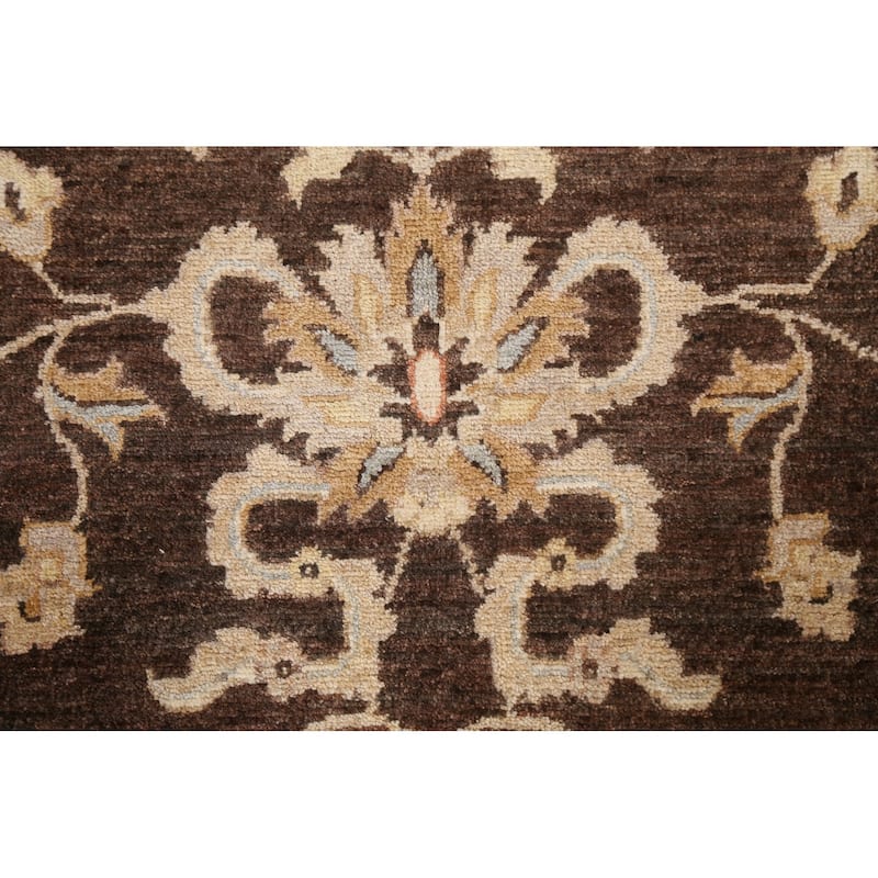 Vegetable Dye Chobi Peshawar Oriental Area Rug Handmade Wool Carpet - 4'11" x 7'3"