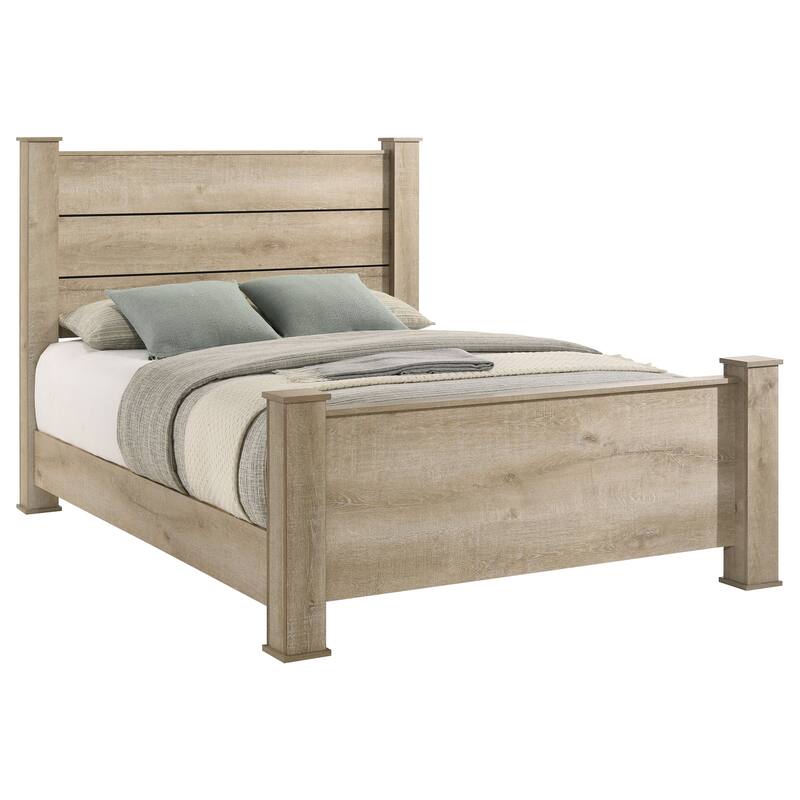 Oakglen Panel Bed Weathered Oak