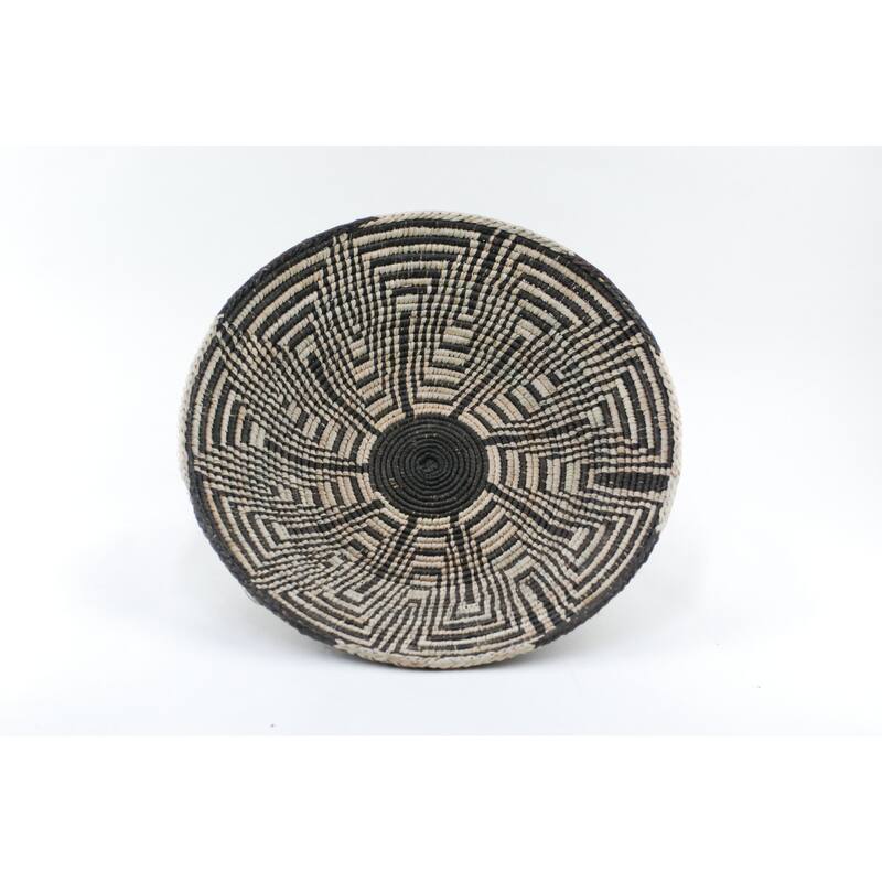 Hand Woven Palm Wall Decor Basket - Clear