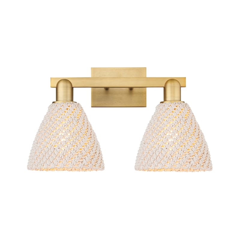 Innovations Lighting 716-2W-11-16 Natural Ballston Dome Vanity Natural - Brushed Brass / Natural