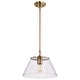 preview thumbnail 1 of 6, Dover 1 Light Medium Pendant Vintage Brass with Clear Glass - Vintage Brass