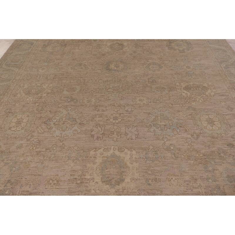 Earth Tone Vegetable Dye Oushak Area Rug Handmade Wool Carpet - 8'3" x 10'2"