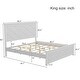 preview thumbnail 3 of 4, Coastal Farmhouse King Size Solid Wood Kids Bed Frame, Rustic Panel Design, No Box Spring Needed, Easy Assembly, Antique White